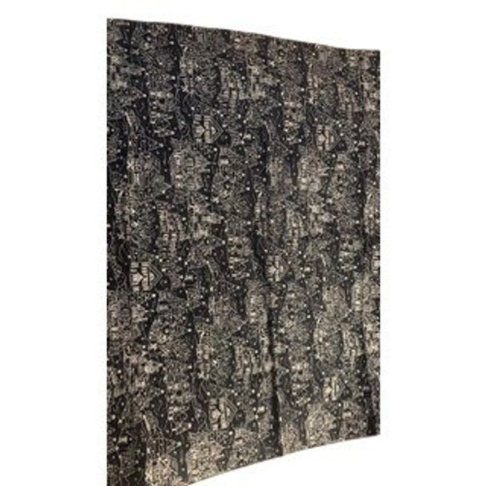 Black and White Architectural Cityscape Fabric Wall Hanging Tapestry Decor